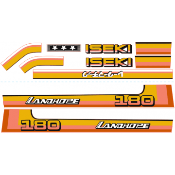 Bonnet decal sticker set Iseki Landhope TU180