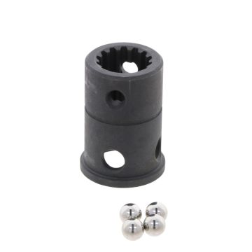 Input shaft coupling bush + balls Kubota A13, A14, Hinomoto / Hitachi CX13, CX14, CX130, CX140, 