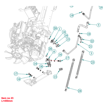 Hydraulic hose steering cylinder R Captain, Startrac, Antonio Carraro, Etc.,