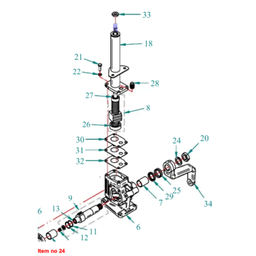 Spring Steering gearbox Captain, Startrac,