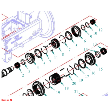 Needle bearing 20x27x30mm Captain 200DI, 250DI, 260, 273*, 280, 280DI,