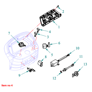 Handbrake indicator light lamp Captain 273, Startrac 273, 