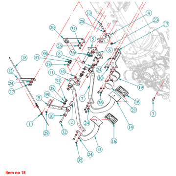 Foot throttle cable HST Captain, Startrac, Antonio Carraro, Etc., 