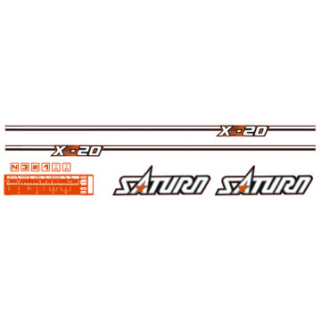 Bonnet decal sticker set Kubota Satrun X-20