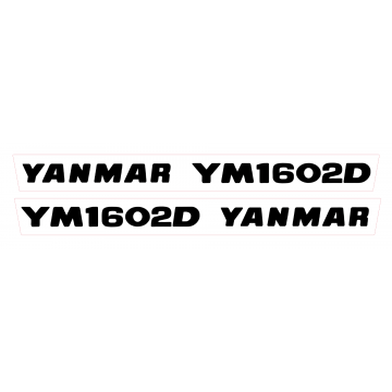 Bonnet decal sticker set Yanmar YM1602