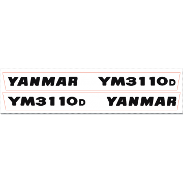 Bonnet decal sticker set Yanmar YM3110